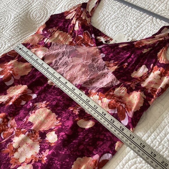 NWT Intimately Free People Sun Fade Floral Slip Dress Lace Size M - Picture 11 of 16